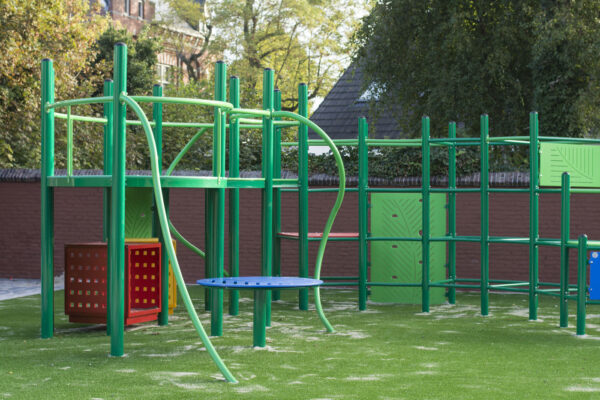 Geometric Gardens is a creative playground installation that was made to stir the children’s imagination, providing diverse opportunities for creative play.