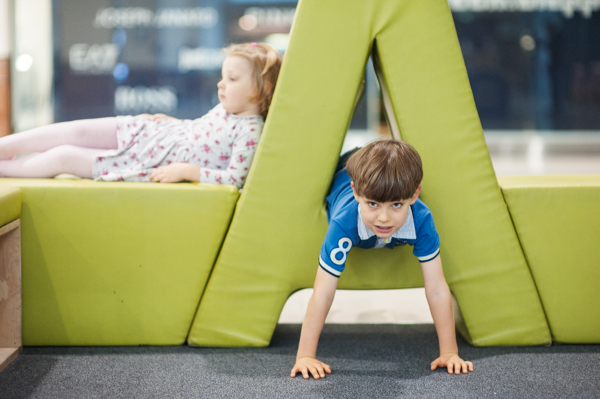 This unique playground, designed for the Arkadia Shopping Center in Warsaw, delights with its simple forms and vivid colors.