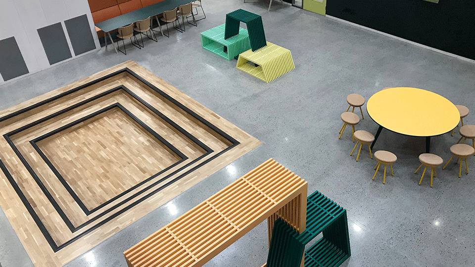 Colorful modular seating